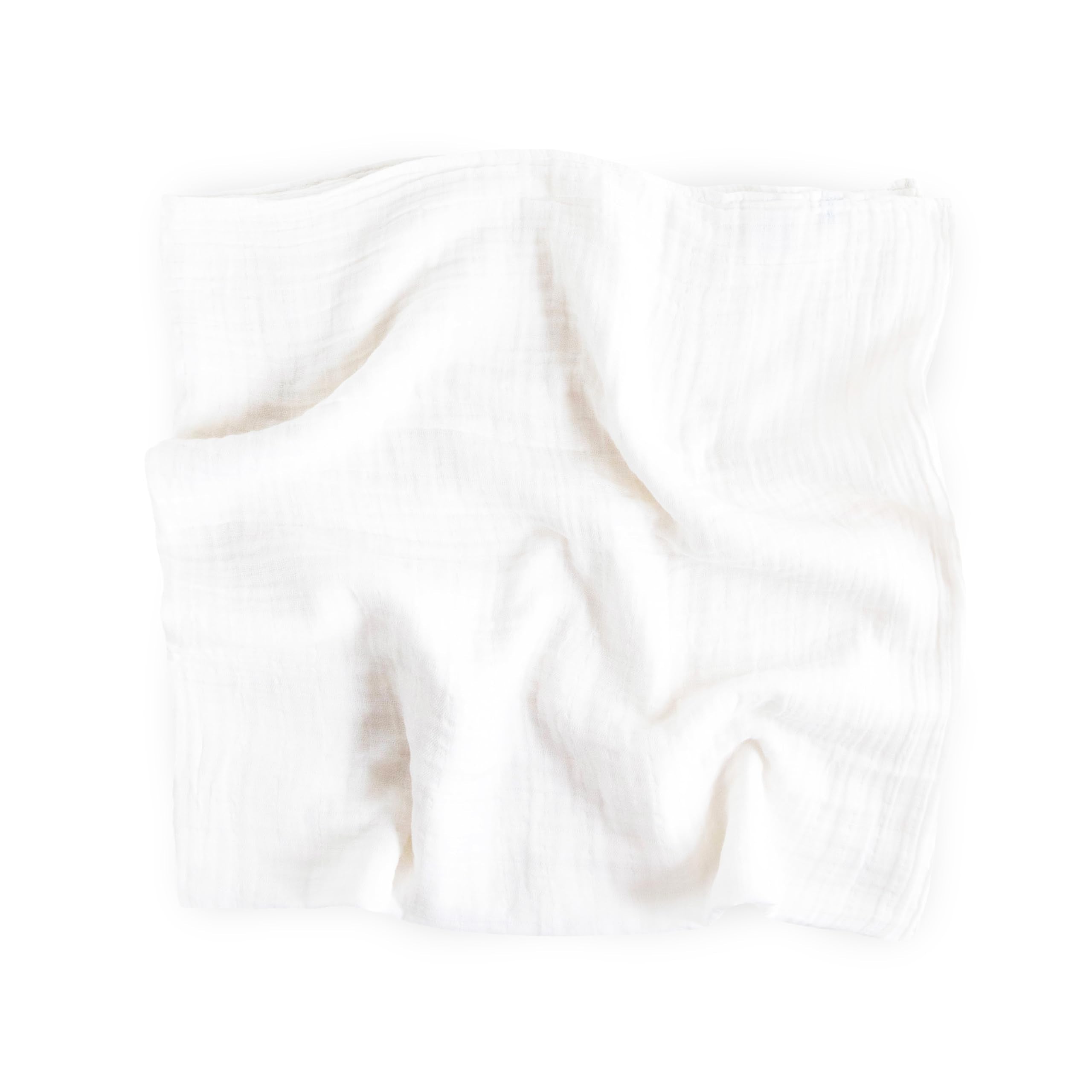 Little Unicorn swaddle close-up shows 100% cotton muslin texture for cozy swaddling.