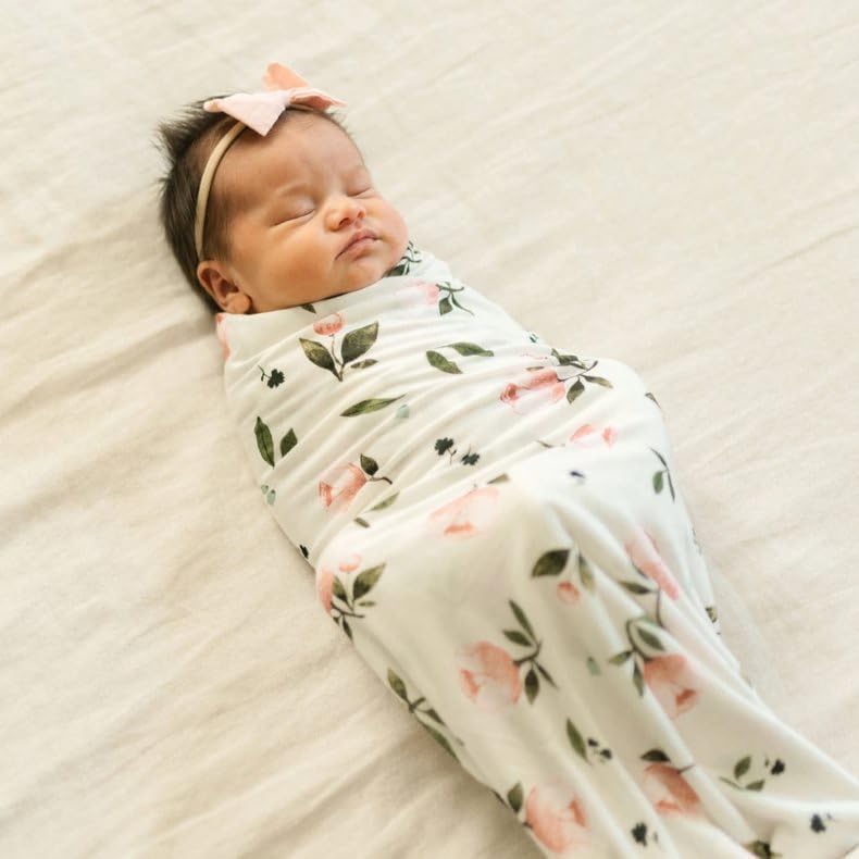 Little Unicorn swaddle watercolor rose machine washable and colorfast for daily use.