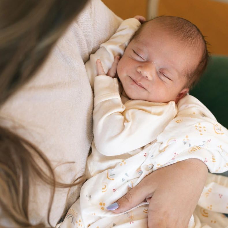 Little Unicorn lightweight swaddle ready for stroller and travel