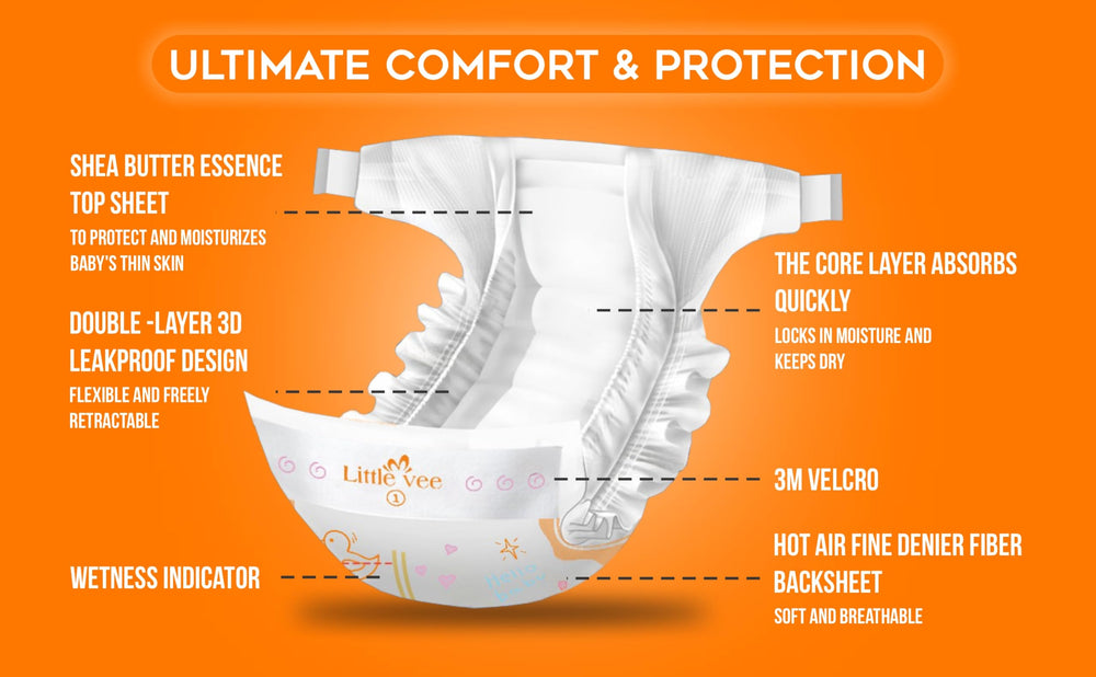 Little Vee 360 Snug Fit with flexible waistband for comfort.