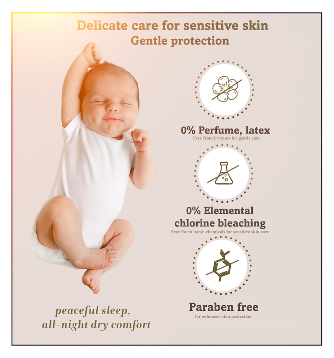 Little Vee Breathable panel keeps air circulating to reduce moisture.