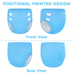 LittleForBig Training Pants blue—reusable absorbent core holds up to 6.8 oz for light leaks.