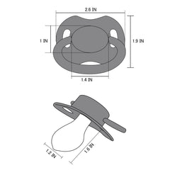 LittleForBig Bigshield Gen-II pacifier with black dust cap for hygiene.