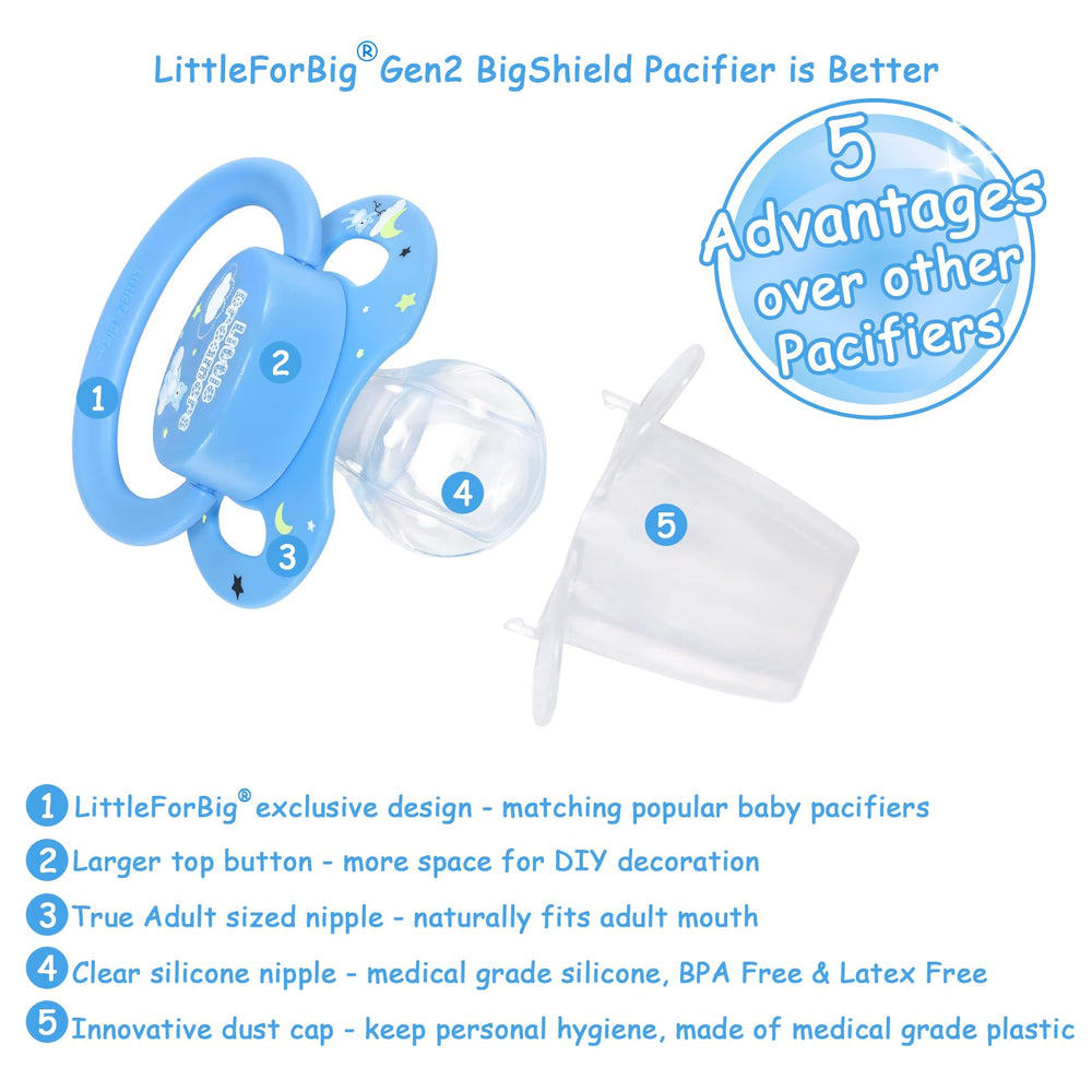 LittleForBig Bigshield Gen-II silicone nipple offers a soft, natural feel.