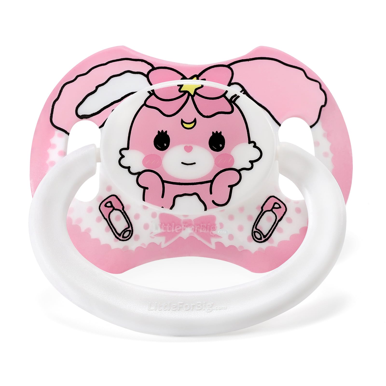 Littleforbig BigShield Gen-II Usagi pattern pacifier, charming design for a comfortable fit.