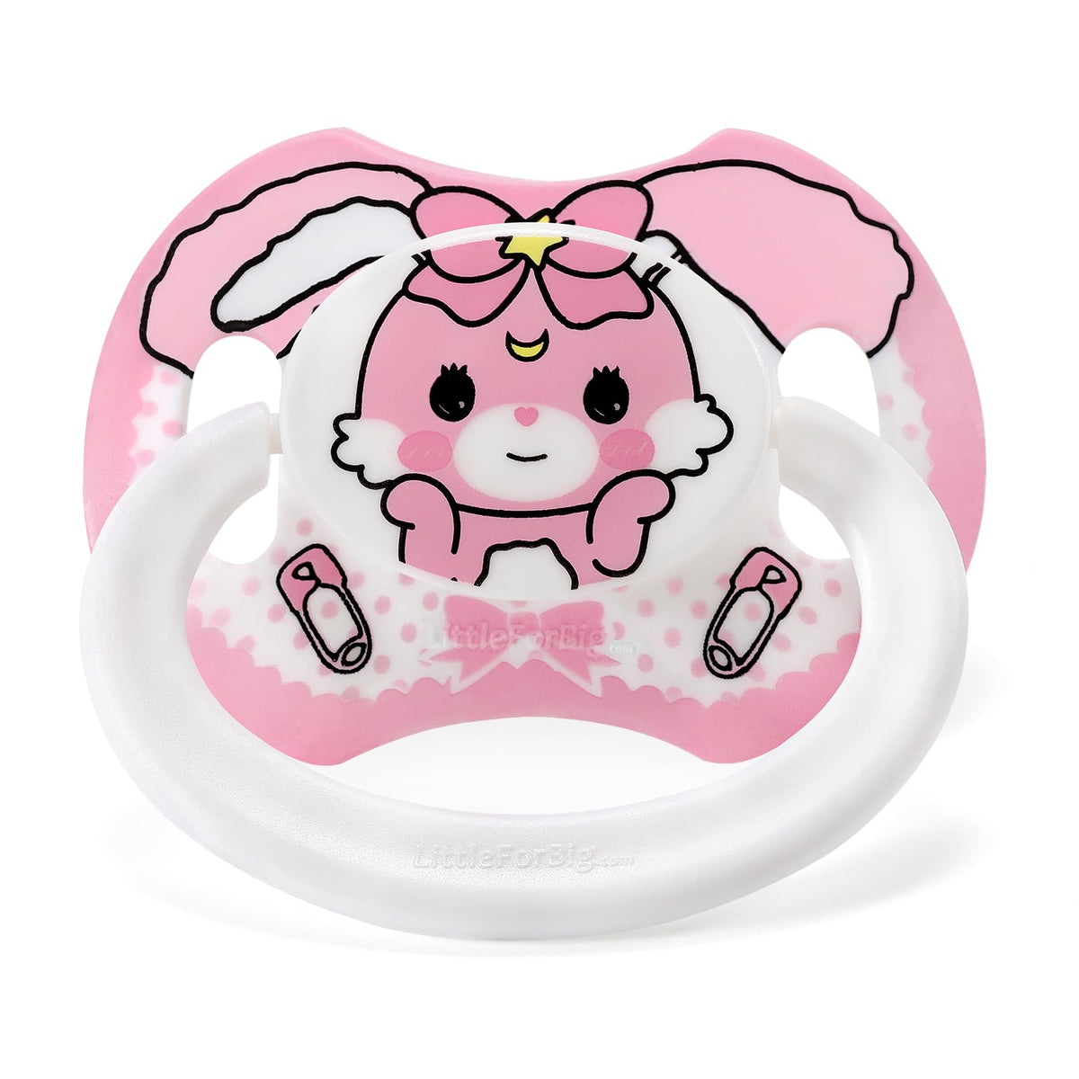 Littleforbig BigShield Gen-II Usagi pattern pacifier, charming design for a comfortable fit.