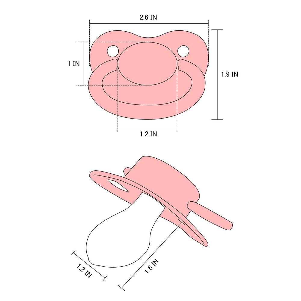 LittleForBig Gen-1 Pink pacifier on a clean background highlighting BPA-free silicone
