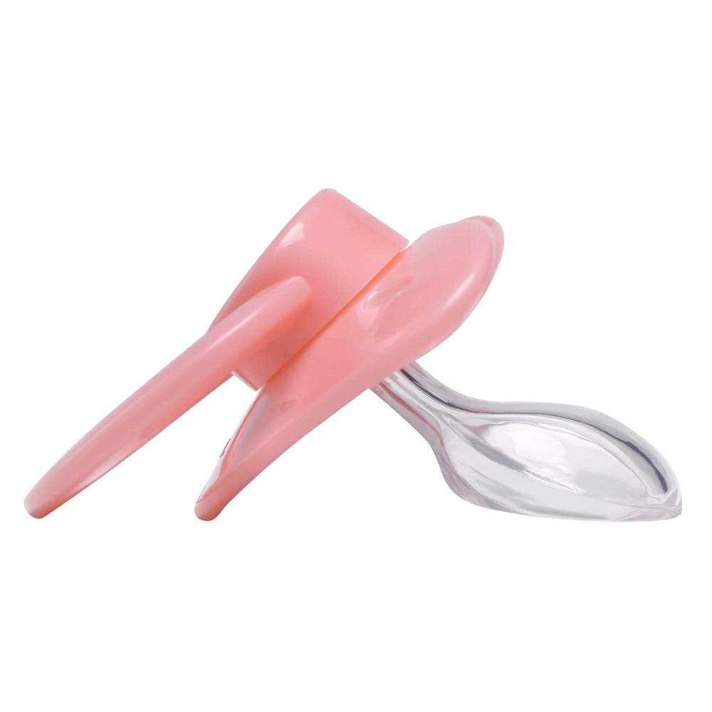 LittleForBig Gen-1 Pink pacifier parts arranged for customizable mix-and-match