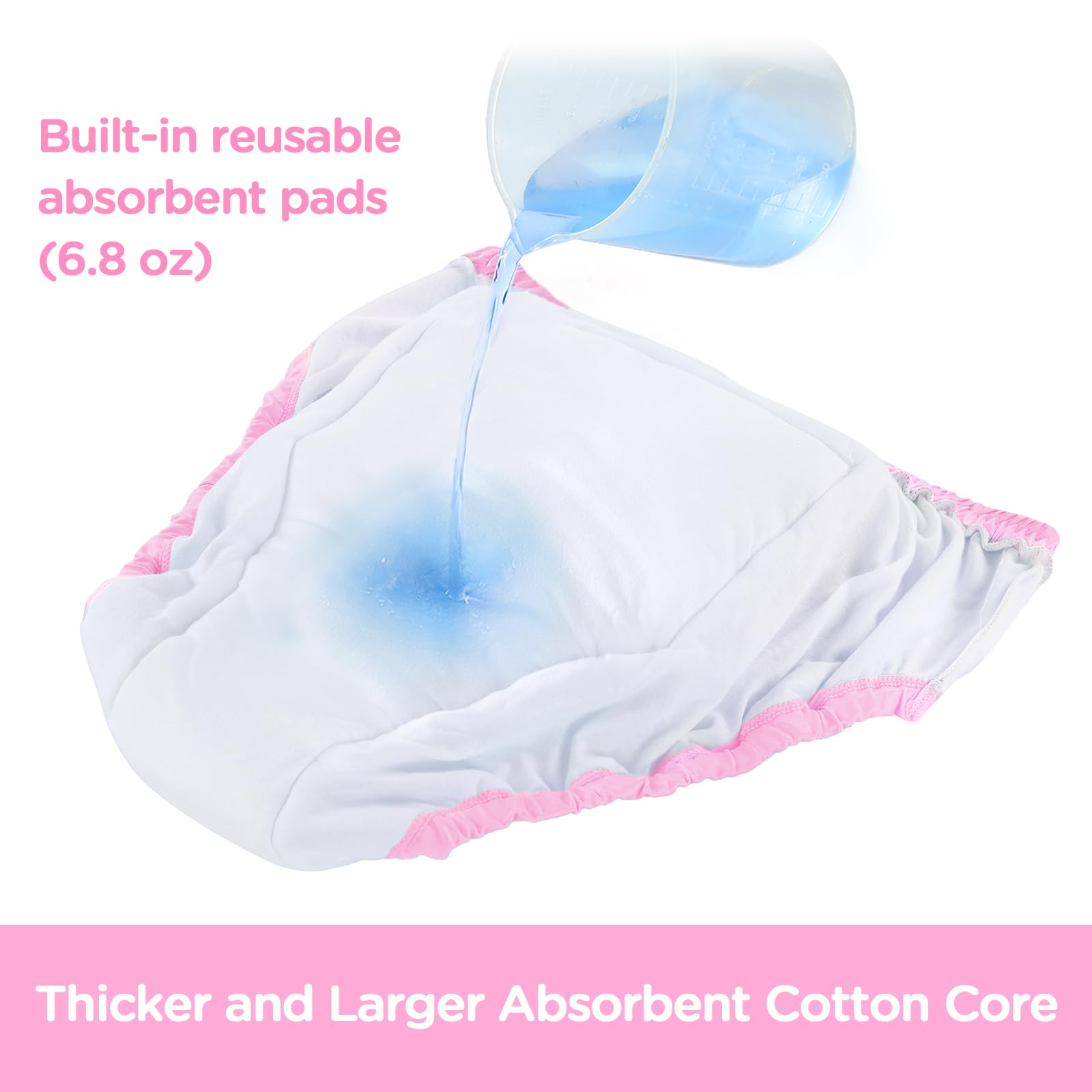 Littleforbig cotton crotch layer detail emphasizes soft, durable comfort