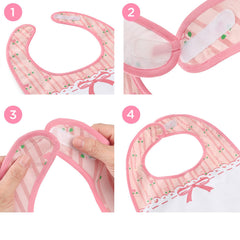Littleforbig pink floral neck-strap detail demonstrates adjustable closure for personalized sizing.