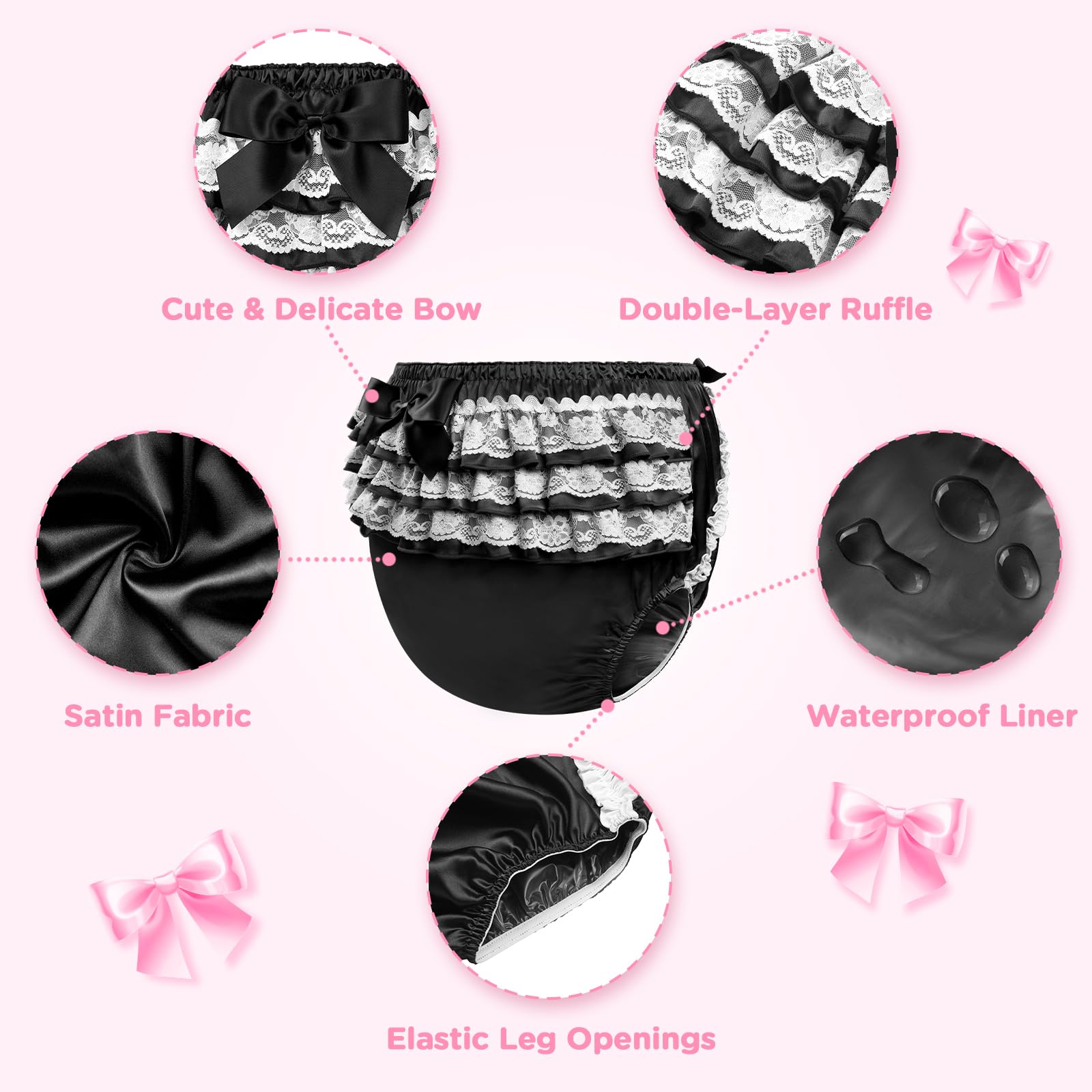 Littleforbig Diaper Cover waterproof inner layer protects clothes during day and night.