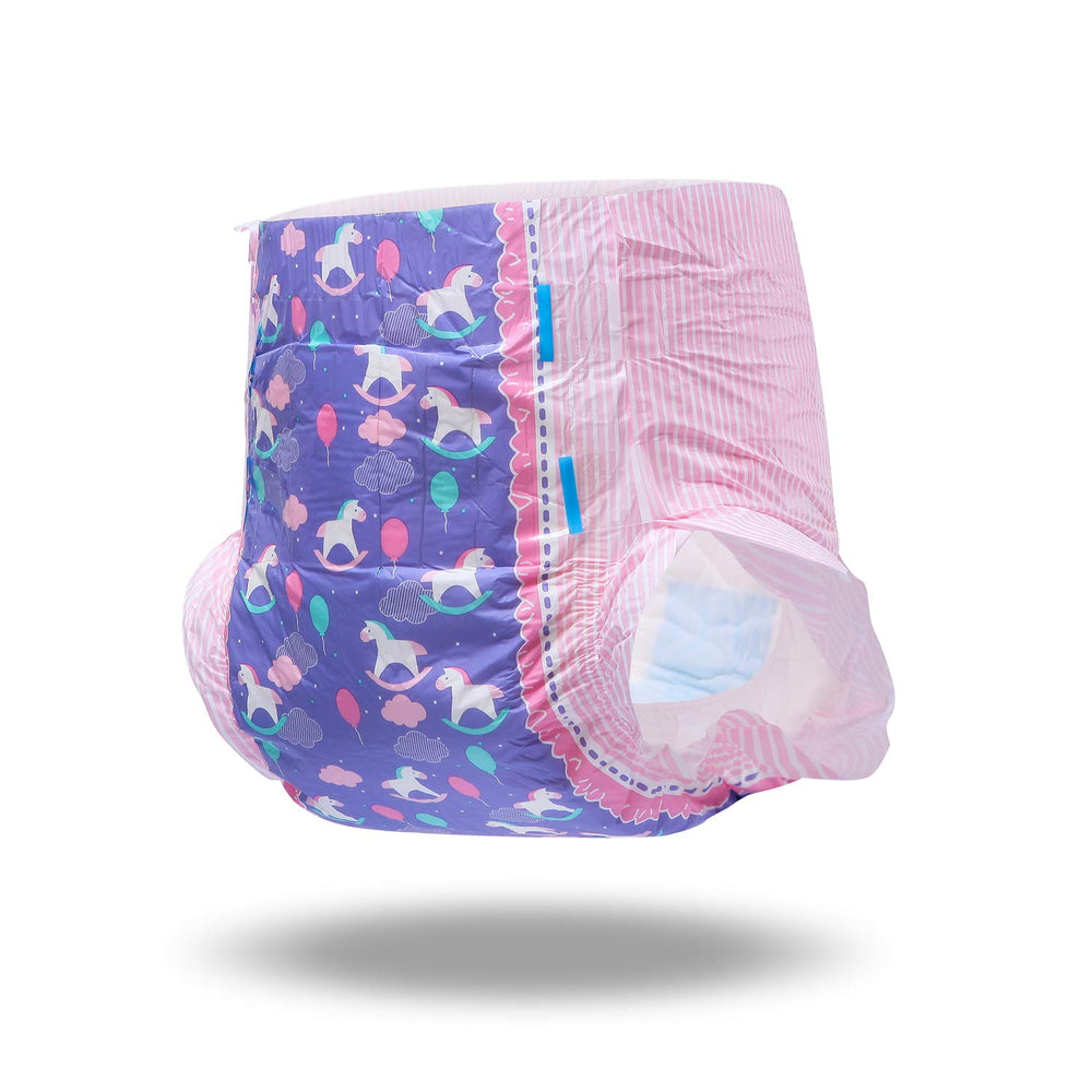 Littleforbig Printed Adult Brief Diapers plush inner padding delivers skin-soft comfort