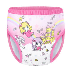Littleforbig Dreamland pink training pants showcase a playful design for discreet comfort.