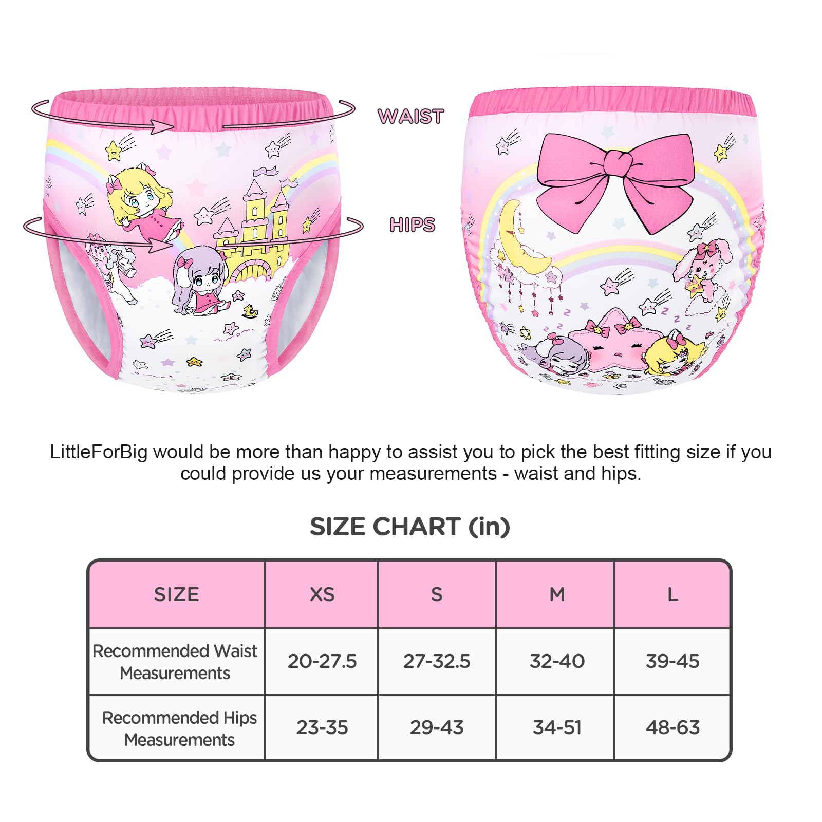Littleforbig elastic waistband and snug leg openings ensure a secure, comfortable fit.