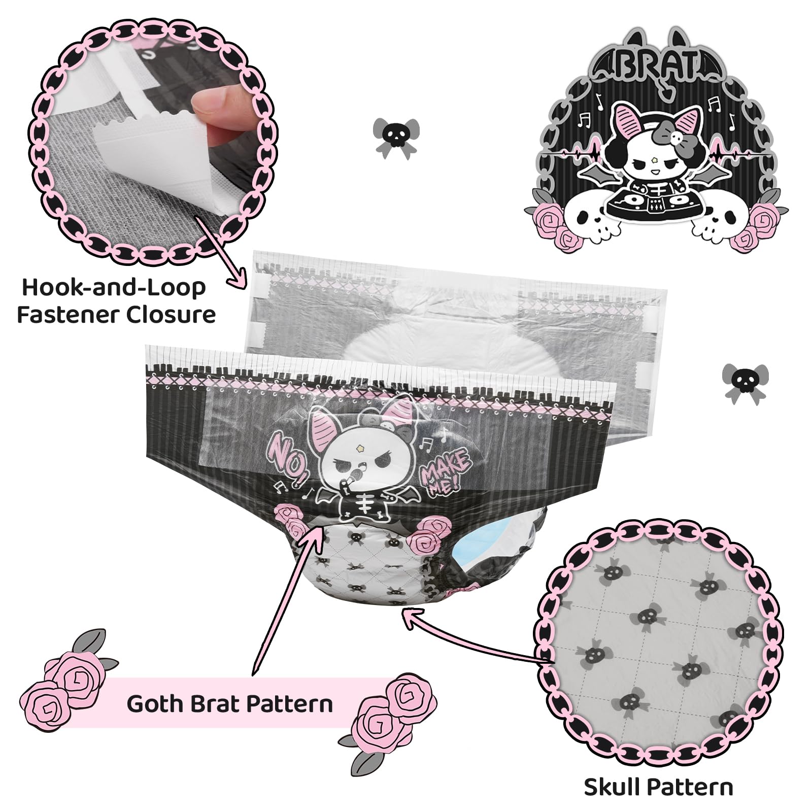 Littleforbig Goth Brat purple black design for striking bratting aesthetics.