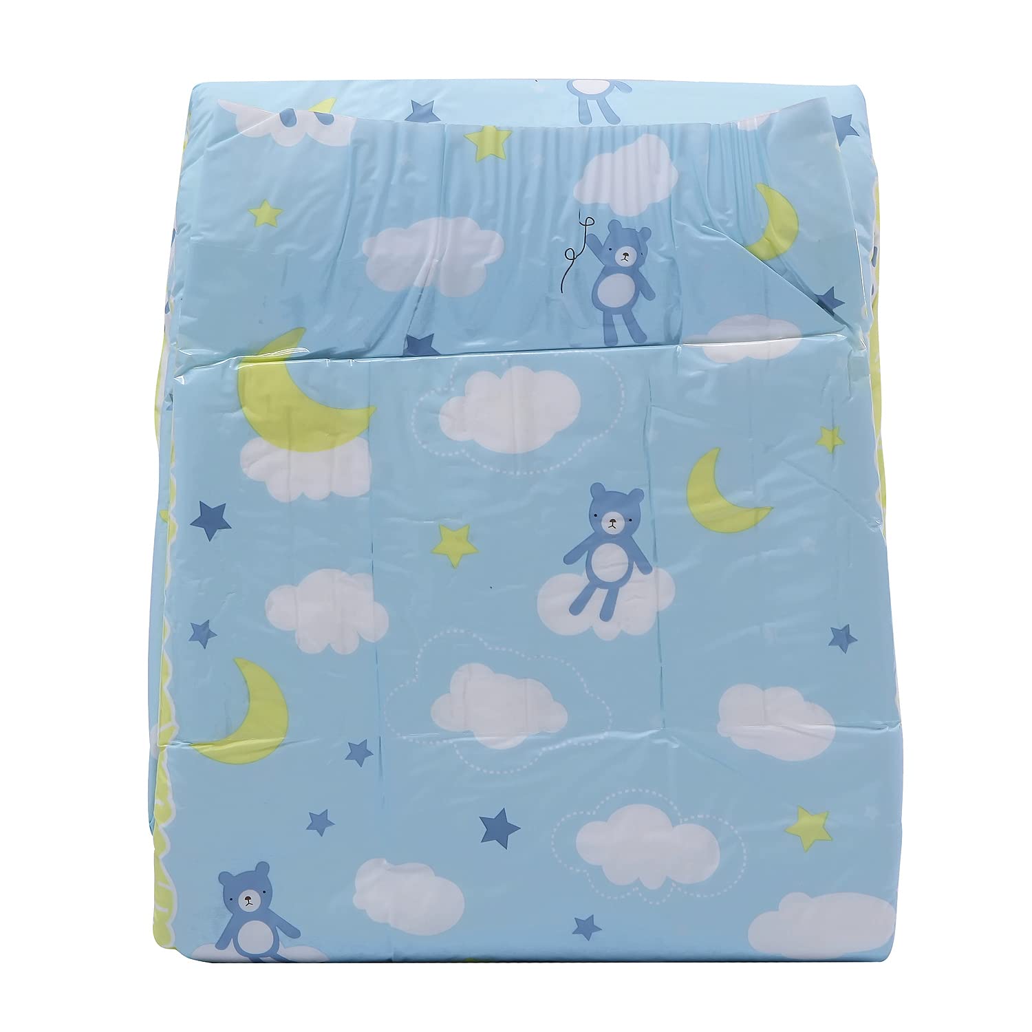 LittleForBig Little Dreamers diaper worn by baby for comfortable fit.