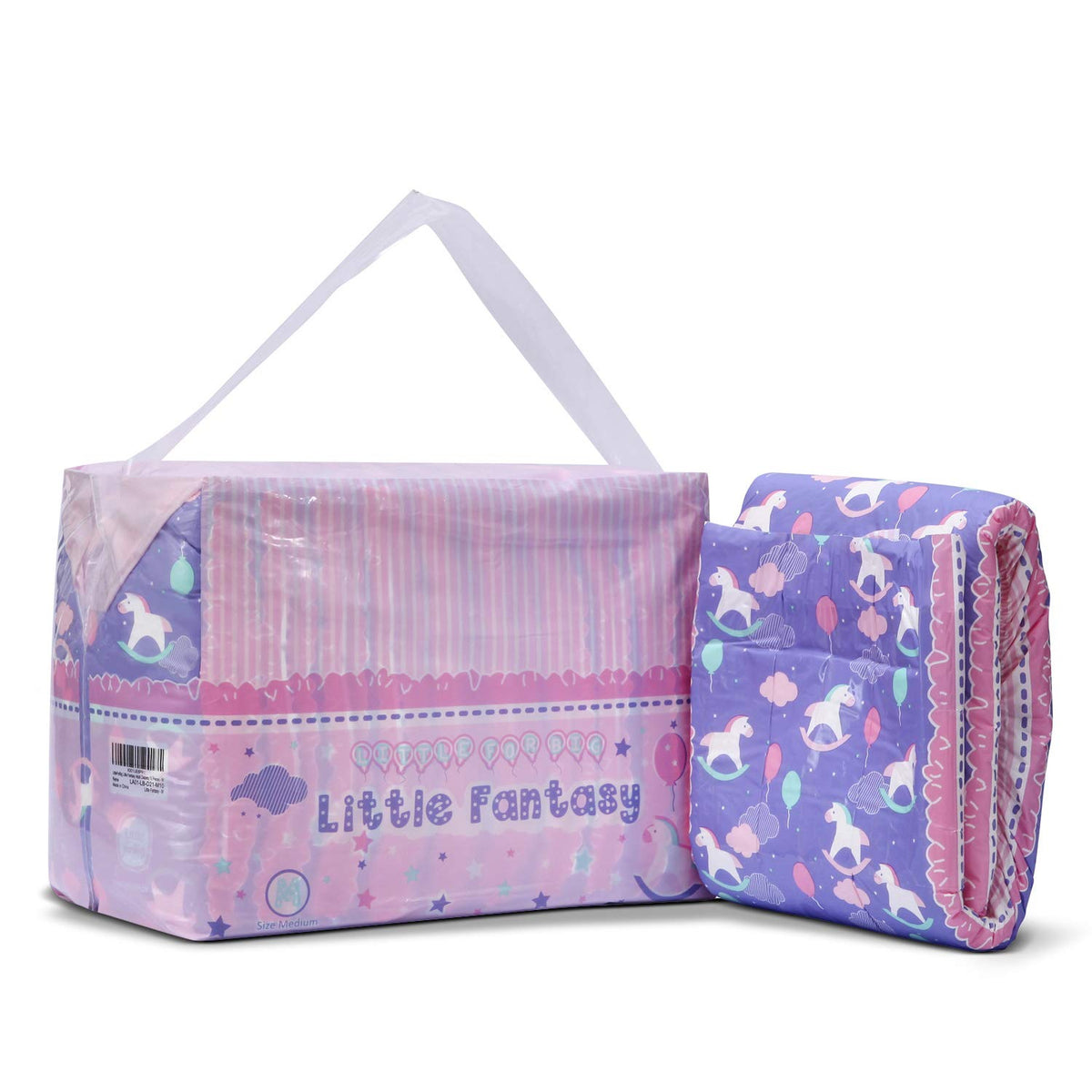 Littleforbig Printed Adult Brief Diapers Little Fantasy pattern close-up for soft comfort