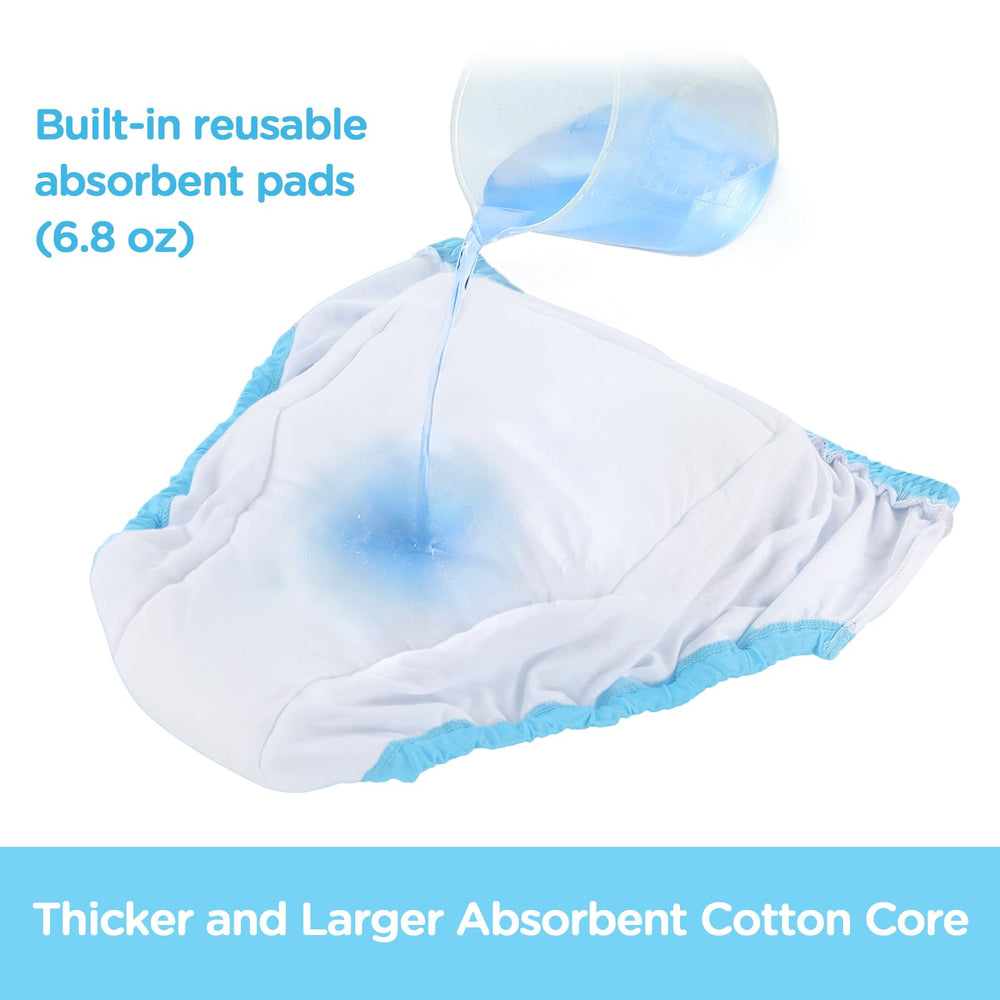 Littleforbig Little Trunks blue cotton crotch layer close-up, soft and durable