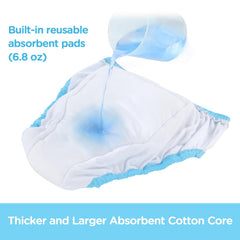 Littleforbig Little Trunks blue cotton crotch layer close-up, soft and durable