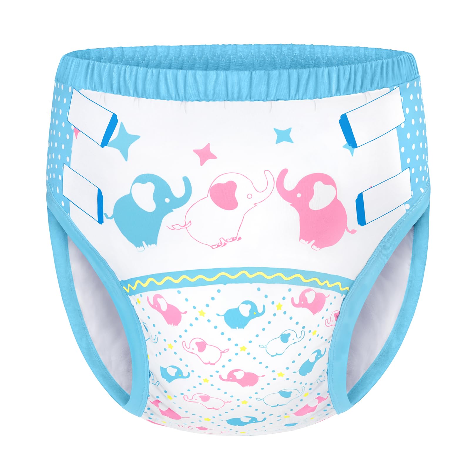 Littleforbig Little Trunks blue front view elephant pattern for daily comfort