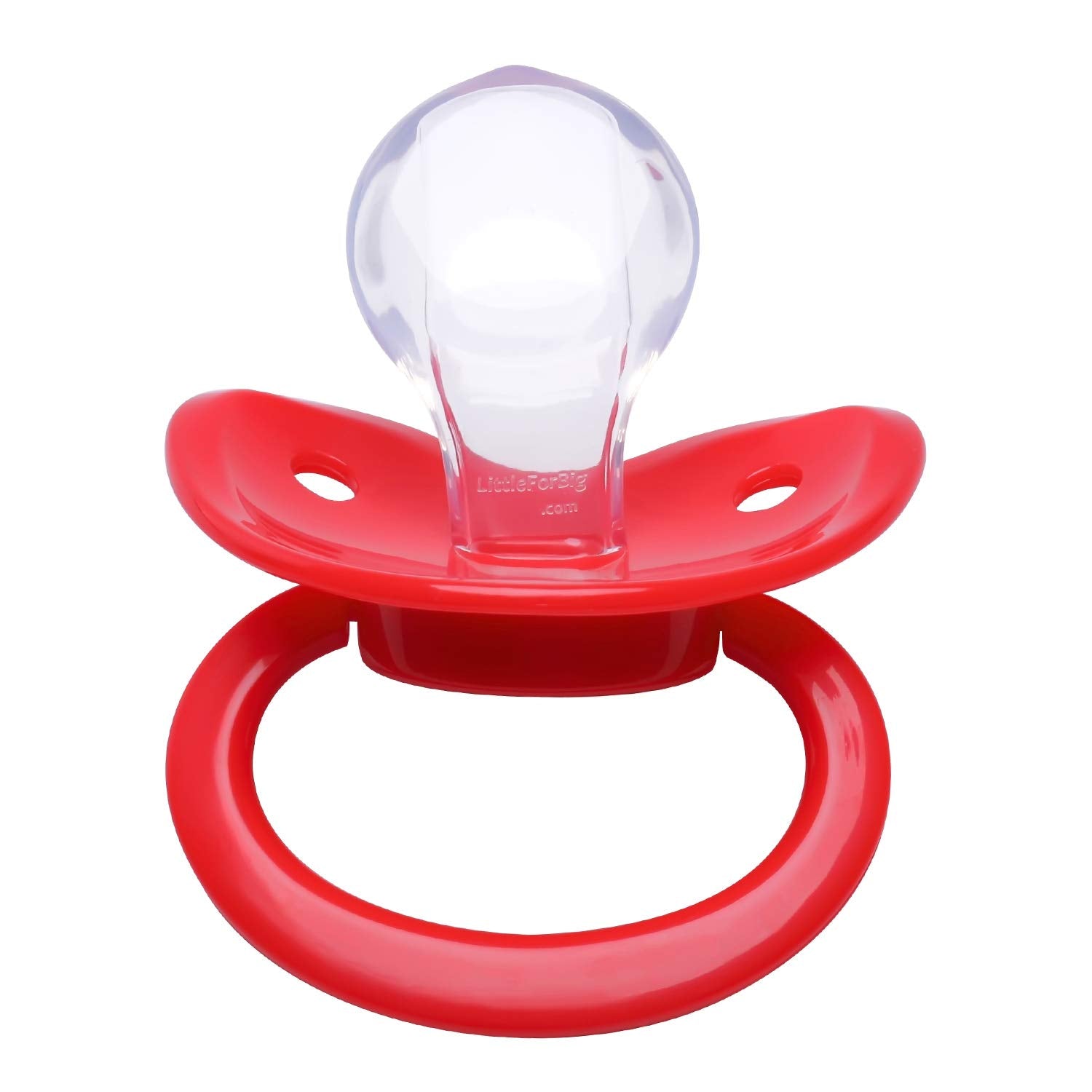 LittleForBig pacifier disassembly image, interchangeable Gen-I components for mix-and-match