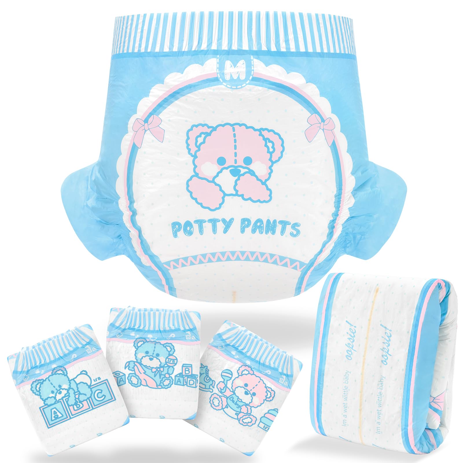Littleforbig Potty Pants standing leg guards add extra protection.