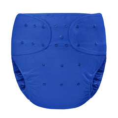 Littleforbig primary comfort cloth diaper wrap dark blue front view shows secure daily wear