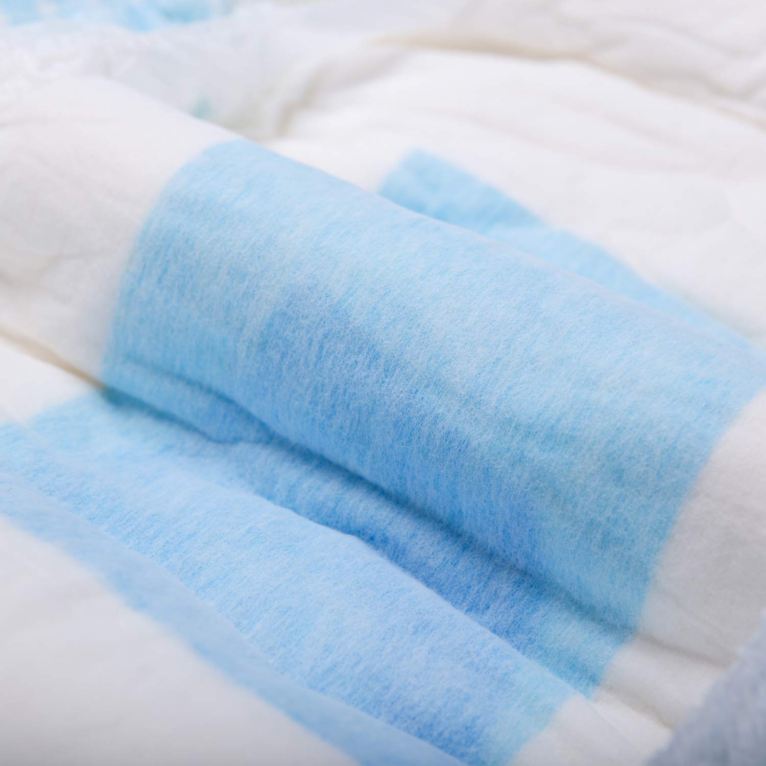 Littleforbig printed diaper back view highlights waterproof backing to keep clothing dry.