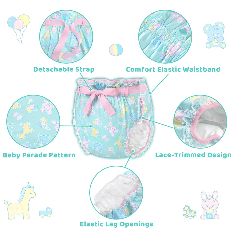 Littleforbig Silky Adult Wrap hook-and-loop waistband for adjustable snugness.