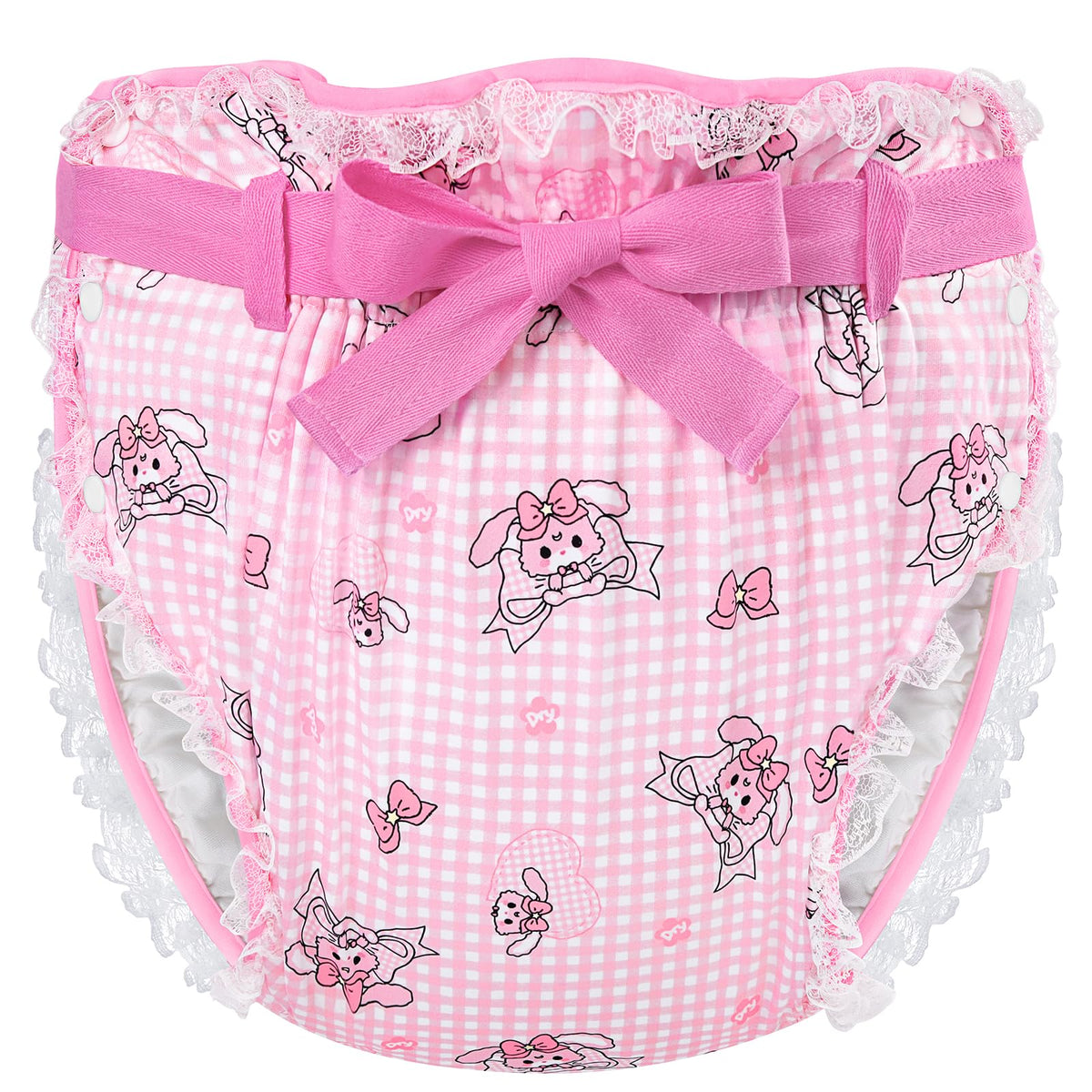 Littleforbig Silky Usagi wrap side snap close-up showing adjustable fit