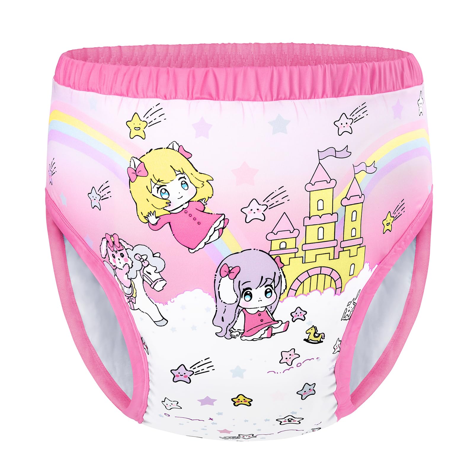 Littleforbig Dreamland front view shows soft pink reusable pants for discreet daily wear