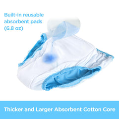 LittleForBig Training Pants blue—thick crotch layer for added durability and comfort.