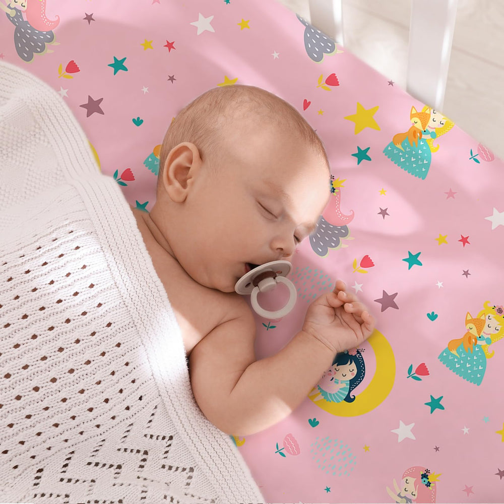 Little Grape Land fabric close-up highlights machine-washable microfiber for easy care