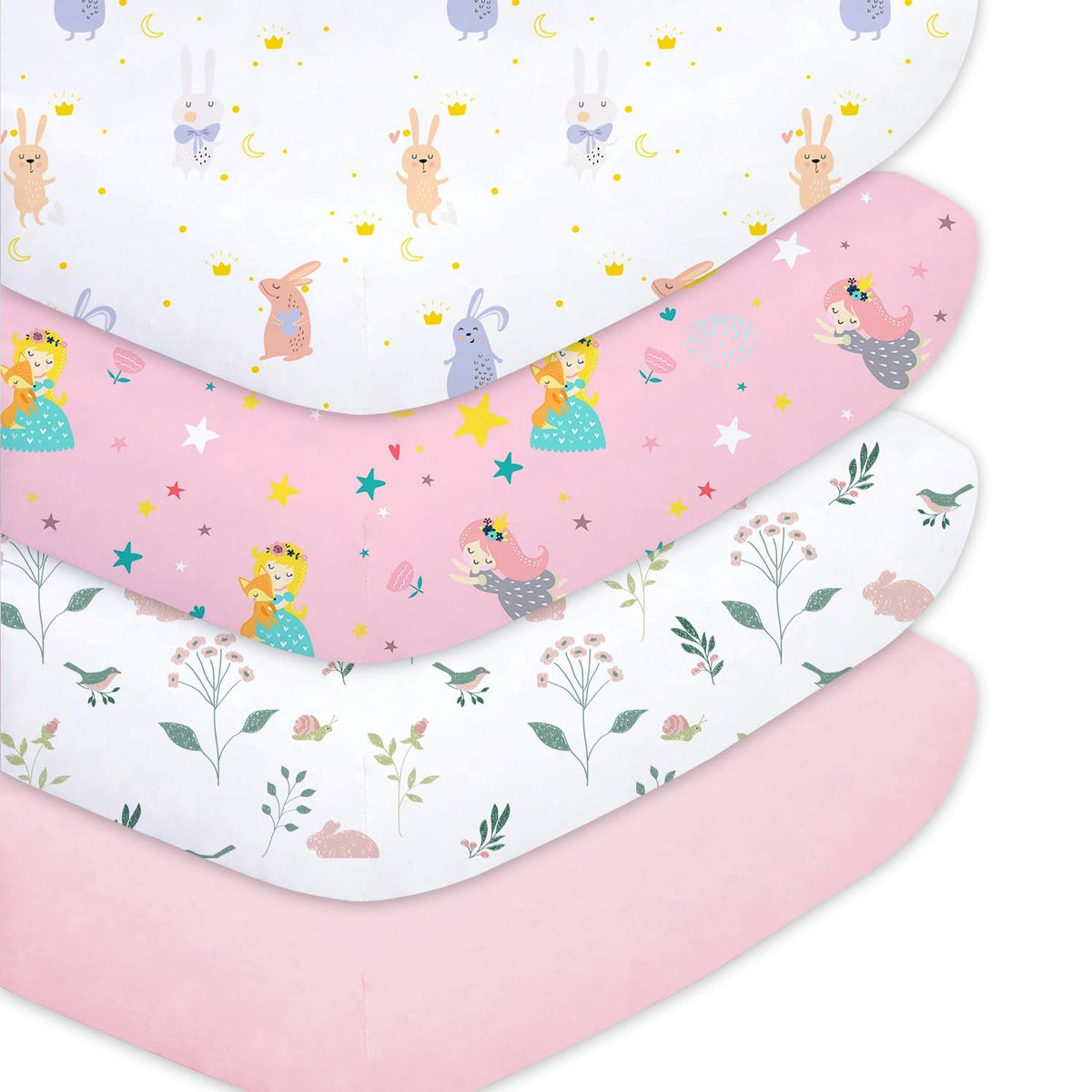 Little Grape Land rabbit crib sheet in a playful print for a cozy nursery