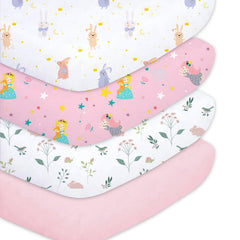Little Grape Land rabbit crib sheet in a playful print for a cozy nursery