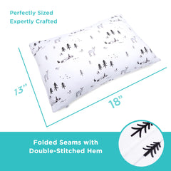 LittleHippo toddler pillow Woodland size 13x18 fits toddler beds.