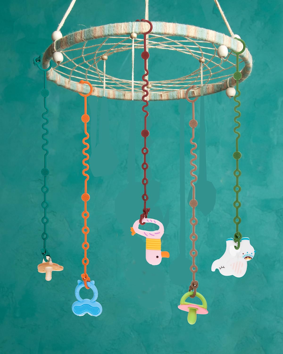LittleHugs 5-pack silicone toy straps offer versatile, easy-to-clean travel essentials.