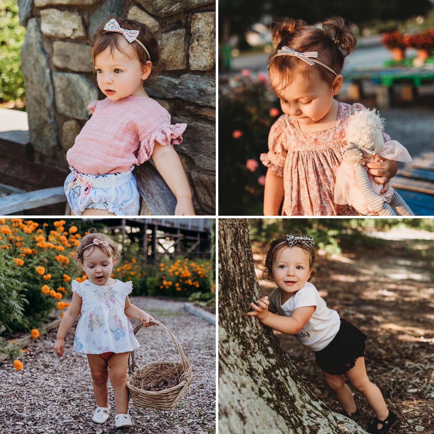 LittleJoJo lace bow on nylon band adds a delicate touch to outfits