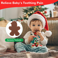 LittleLamb multi-textured pendant provides varied chewing sensations to soothe teething.