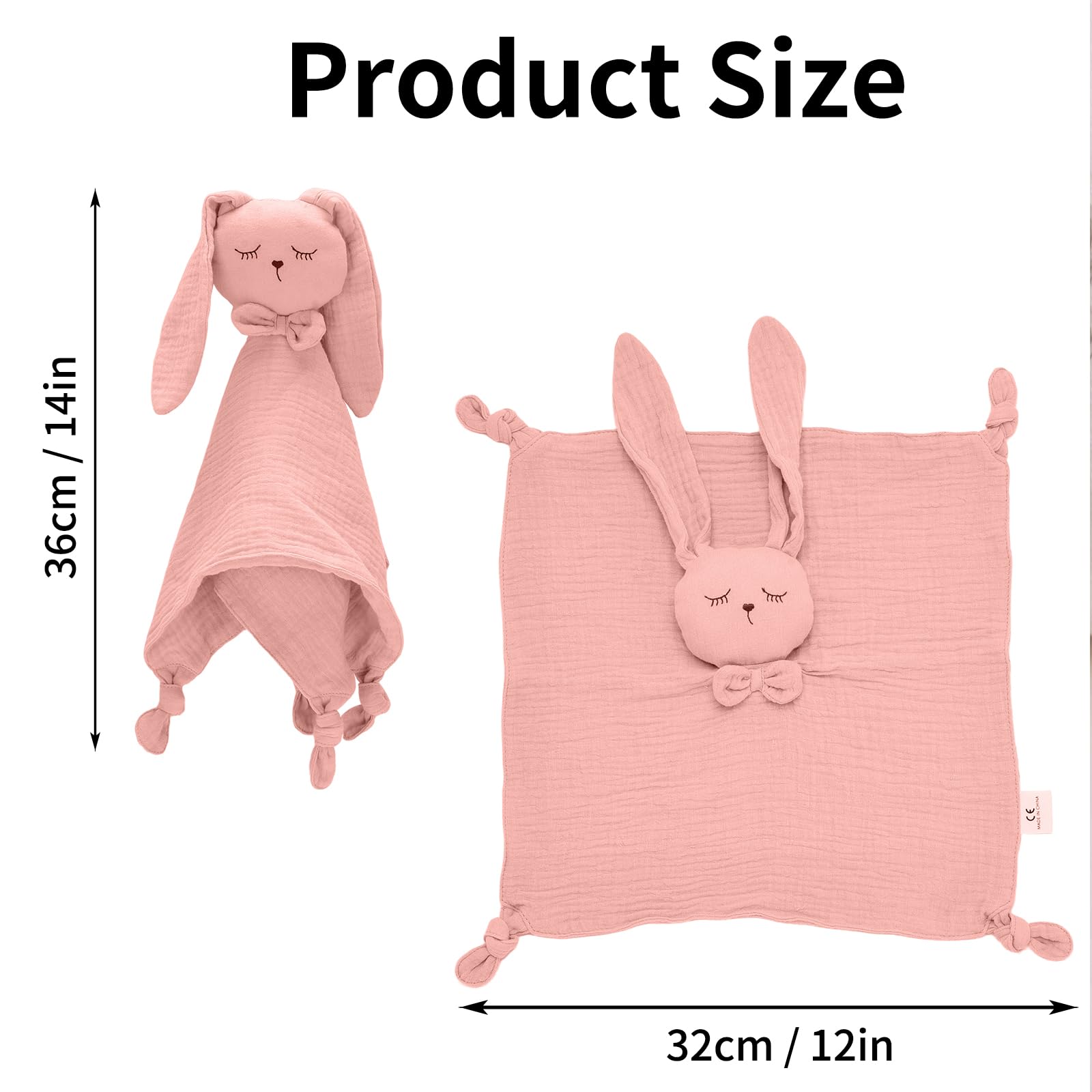 Little Rawr Bunny Lovey features durable stitching for safety.