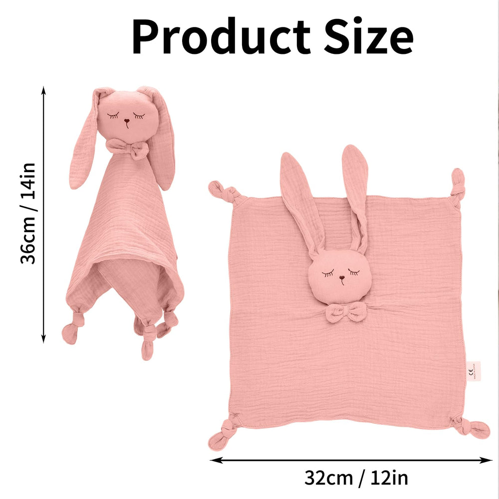 Little Rawr Bunny Lovey features durable stitching for safety.