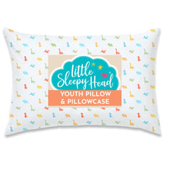 Little Sleepy Head youth pillow 16x22 supports neck comfort.