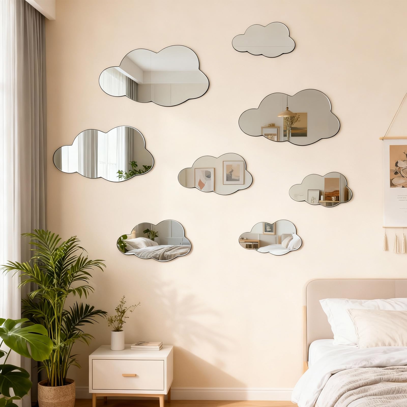LittleVoleSherry multi-size cloud decals fit various wall layouts.