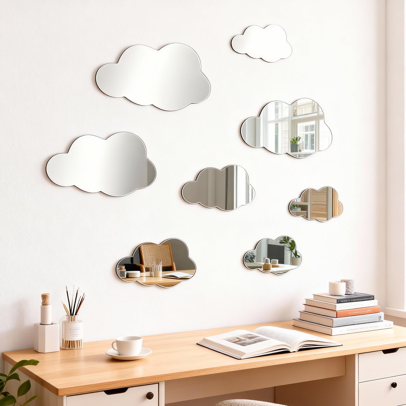 LittleVoleSherry acrylic clouds reflect light for a brighter, cozy space.