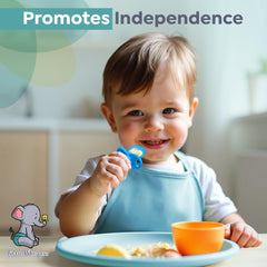LittleWhispers Neon spoons made from 100% food-grade silicone for safety.