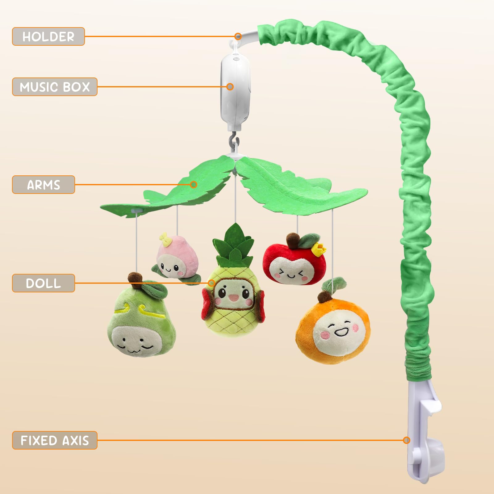 Littoak Fruity Delight nursery decor accent enriching a modern baby room.