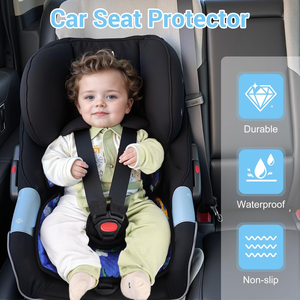 LITTOBEBE Dino Prints Car Seat Cover adds playful style for kids.