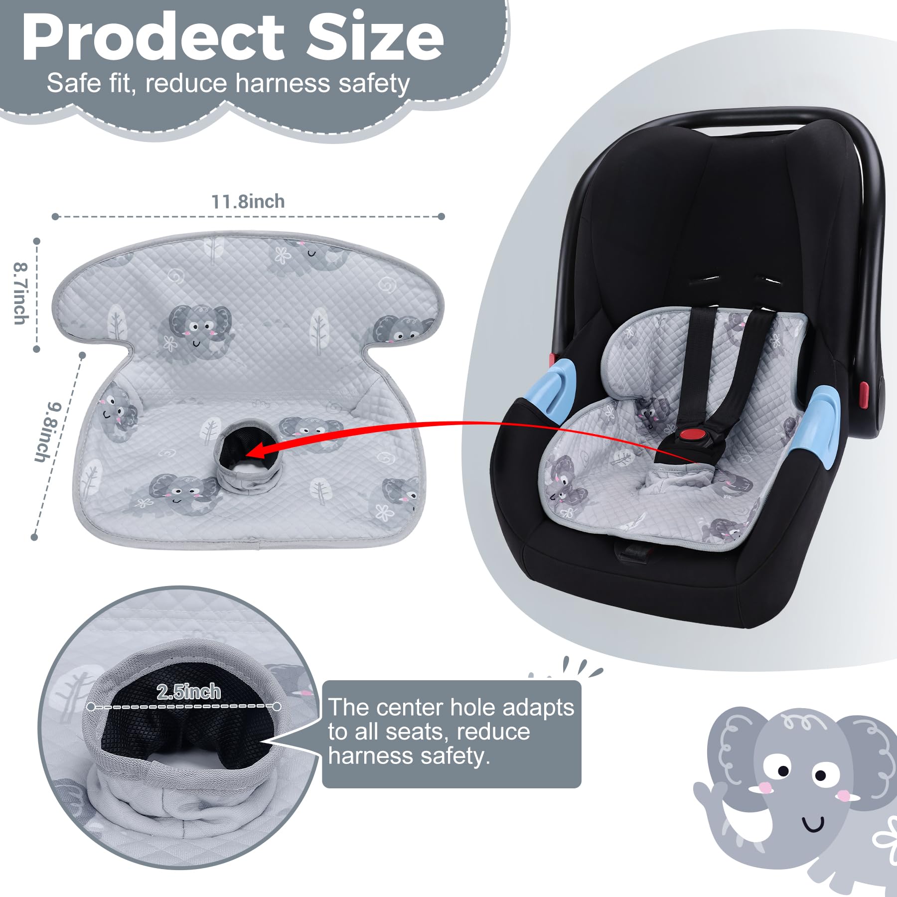 LITTOBEBE Piddle Pad anti-slip backing detail prevents shifting during use.