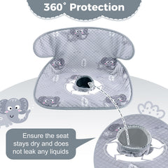 LITTOBEBE Piddle Pad gray back view highlights full-seat coverage for potty training.