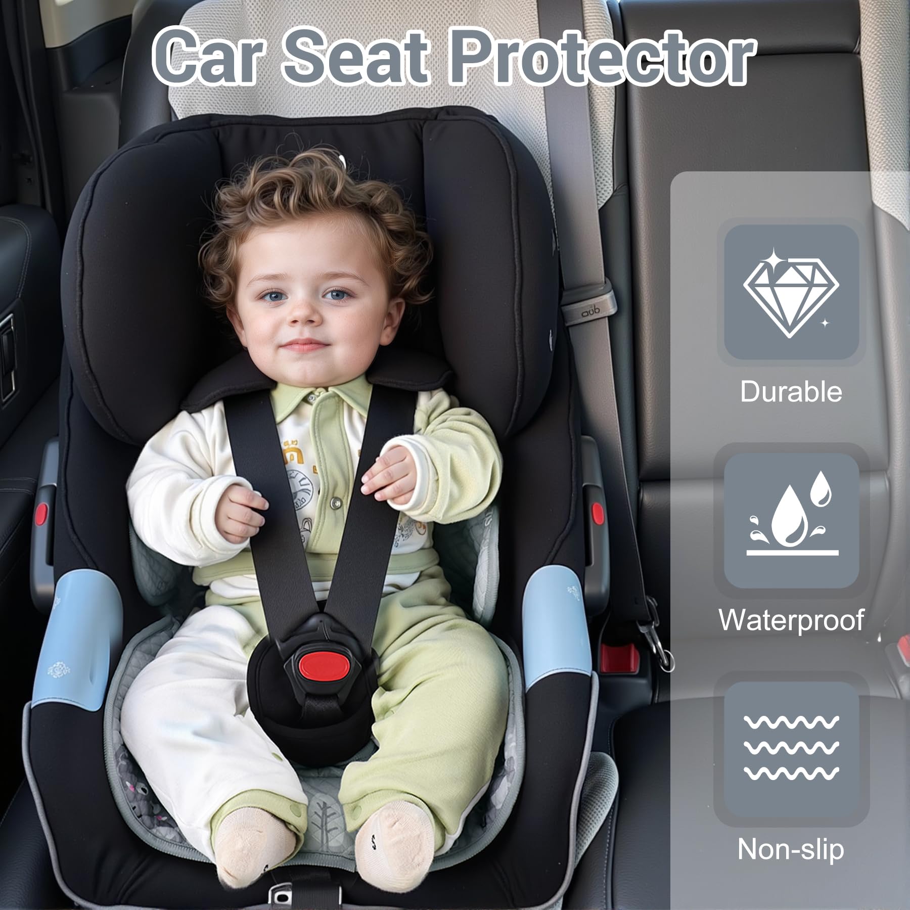 LITTOBEBE Piddle Pad universal fit demo for cars, strollers, and high chairs.
